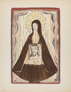 Talíř 20: Saint Veronica: Z portfolia "Španělské koloniální návrhy Nového Mexika" od American 20th Century