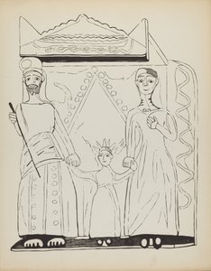Talíř 28: Svatá rodina: Z portfolia „Španělské koloniální návrhy Nového Mexika“ od American 20th Century