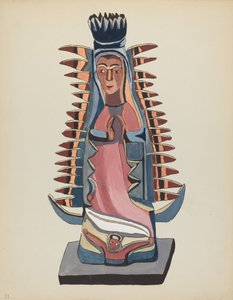Deska 31: Naše Paní z Guadalupe: Z portfolia „Španělské koloniální návrhy Nového Mexika“ od American 20th Century