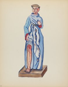 Deska 36: Saint Roch: Z portfolia "Španělské koloniální návrhy Nového Mexika" od American 20th Century