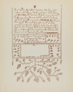 Talíř 3: Pecos Book of Visits: Z portfolia „Španělské koloniální návrhy Nového Mexika“ od American 20th Century
