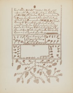 Talíř 3: Pecos Book of Visits: Z portfolia „Španělské koloniální návrhy Nového Mexika“ od American 20th Century