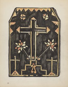 Talíř 46: Design slaměné nášivky: Z portfolia "Španělské koloniální návrhy Nového Mexika" od American 20th Century