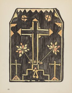 Talíř 46: Design slaměné nášivky: Z portfolia "Španělské koloniální návrhy Nového Mexika" od American 20th Century