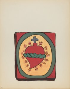 Plate 50: Sacred Heart: Z portfolia "Španělské koloniální návrhy Nového Mexika" od American 20th Century