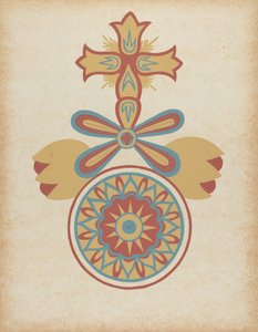 Santa Barbara Mission Doorway Design z portfolia "Decorative Art of Spanish California" od American 20th Century