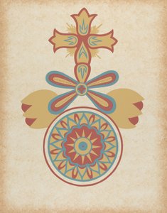 Santa Barbara Mission Doorway Design z portfolia "Decorative Art of Spanish California" od American 20th Century
