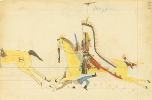 Straka, vyjící vlk, jižní Čejenové od American Native