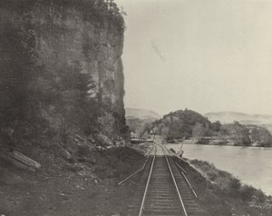 Castle Rock, New River (černobílá fotografie) od American Photographer (after)