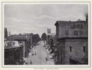Jamestown, NY: Main Street, při pohledu na sever (černobílá fotografie) od American Photographer (after)