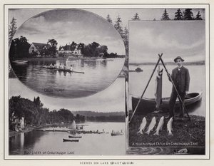Jamestown, NY: Scény na jezeře Chautauqua (černobílá fotografie) od American Photographer (after)