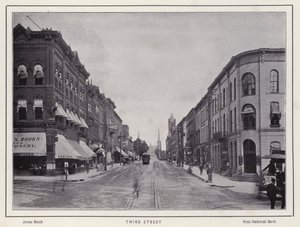 Jamestown, NY: Third Street (černobílá fotografie) od American Photographer (after)