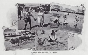 Zábava pro mladé na Strand (černobílá fotografie) od American Photographer (after)