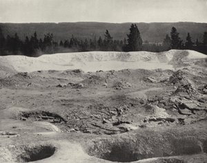 Mammoth Paint Pots, Yellowstone Valley, Wyoming (černobílá fotografie) od American Photographer (after)