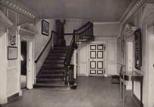 Mount Vernon: Mansion Interior, Central Hall (č/b foto) od American Photographer (after)