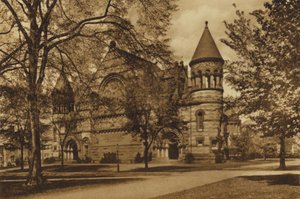 Princetonská univerzita: Alexander Hall (černobílá fotografie) od American Photographer (after)