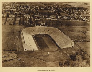 Princetonská univerzita: Palmer Memorial Stadium (černobílá fotografie) od American Photographer (after)
