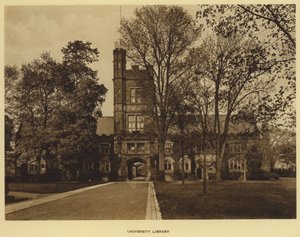 Princetonská univerzita: Univerzitní knihovna (černobílá fotografie) od American Photographer (after)