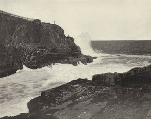 Sea Wall, Bald Head Cliff, Maine (černobílá fotografie) od American Photographer (after)