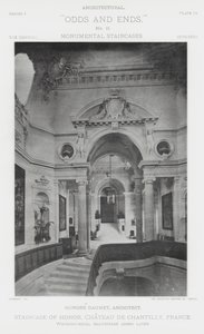 Schodiště cti, Chateau De Chantilly, Francie (černobílá fotografie) od American Photographer (after)