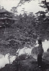 Zlatý pavilon v Kinkakuji (černobílá fotografie) od American Photographer (after)