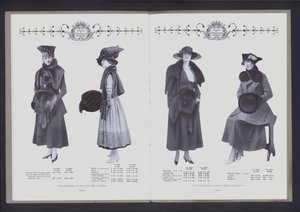 Dvoustránka z The Theatre of Fur Fashion (č/b foto) od American Photographer (after)