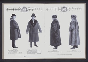 Dvoustránka z The Theatre of Fur Fashion (č/b foto) od American Photographer (after)