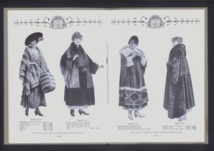 Dvoustránka z The Theatre of Fur Fashion (č/b foto) od American Photographer (after)
