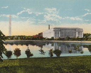 Washington DC: New Bureau of Printing and Engraving on Potomac Park and Basin (foto) od American Photographer (after)