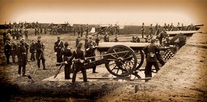 1st Connecticut Heavy Artillery osádka děl ve Fort Richardson, konec roku 1861