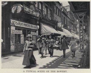 Typická scéna na Bowery (černobílá fotografie) od American Photographer