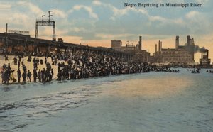 Afroameričan křtí, řeka Mississippi (foto) od American Photographer