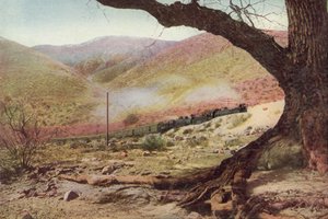 Ascending Cajon Pass, Kalifornie (barevná fotografie) od American Photographer