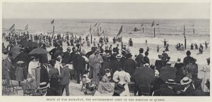 Pláž u Far Rockaway, nejjižnější hranice čtvrti Queens (černobílá fotografie) od American Photographer