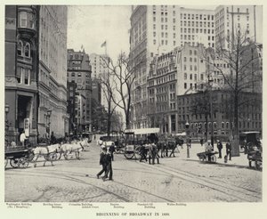 Začátek Broadwaye v roce 1899 (černobílá fotografie) od American Photographer