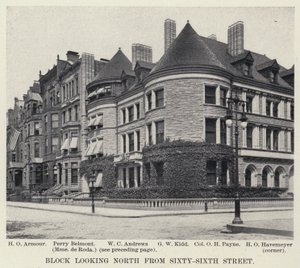 Blok při pohledu na sever z Sixty-Sixth Street (černobílá fotografie) od American Photographer
