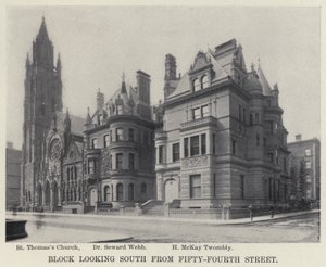 Blok při pohledu na jih z Fifty-Fourth Street (černobílá fotografie) od American Photographer