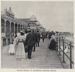 Boardwalk na pláži Richmond (South) Beach (černobílá fotografie) od American Photographer