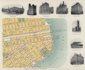 Manhattanská čtvrť (čb fotografie) od American Photographer