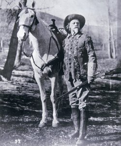 Buffalo Bill Cody (1846-1917) v posledních letech (černobílá fotografie) od American Photographer
