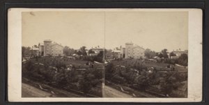 Budova a pozemky, Oneida Community, stát New York, cca 1870 (černobílá fotografie) od American Photographer