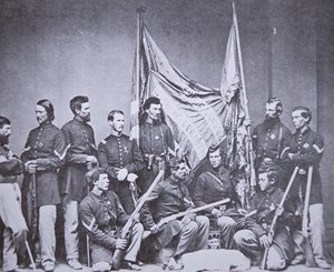 Barevná párty 7. illinoiské pěchoty (černobílá fotografie) od American Photographer