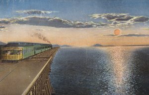 Přejezd přes Velké solné jezero při západu slunce (barevné foto) od American Photographer