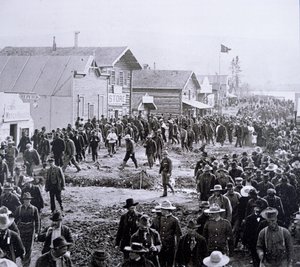 Dawson City během zlaté horečky na Klondiku (1897-98) 1898 (čb fotografie) od American Photographer