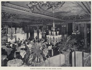Slavná jídelna hotelu Savoy (černobílá fotografie) od American Photographer