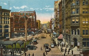 První třída a náměstí Pioneer Square (barevné foto) od American Photographer