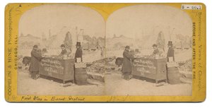První obchod v Burnt District, 1871 od American Photographer
