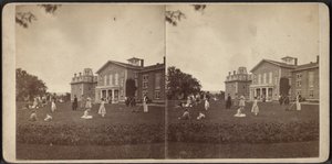 Přední část sídla a trávník, Oneida Community, stát New York, c.1870 od American Photographer