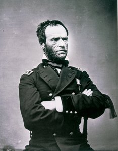 Generál William T. Sherman (1820-91) (černobílá fotografie) od American Photographer