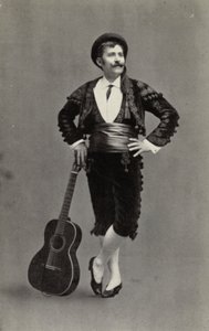 Guiseppe Campanari jako Figaro v "Lazebníku sevillském" (čb fotografie) od American Photographer